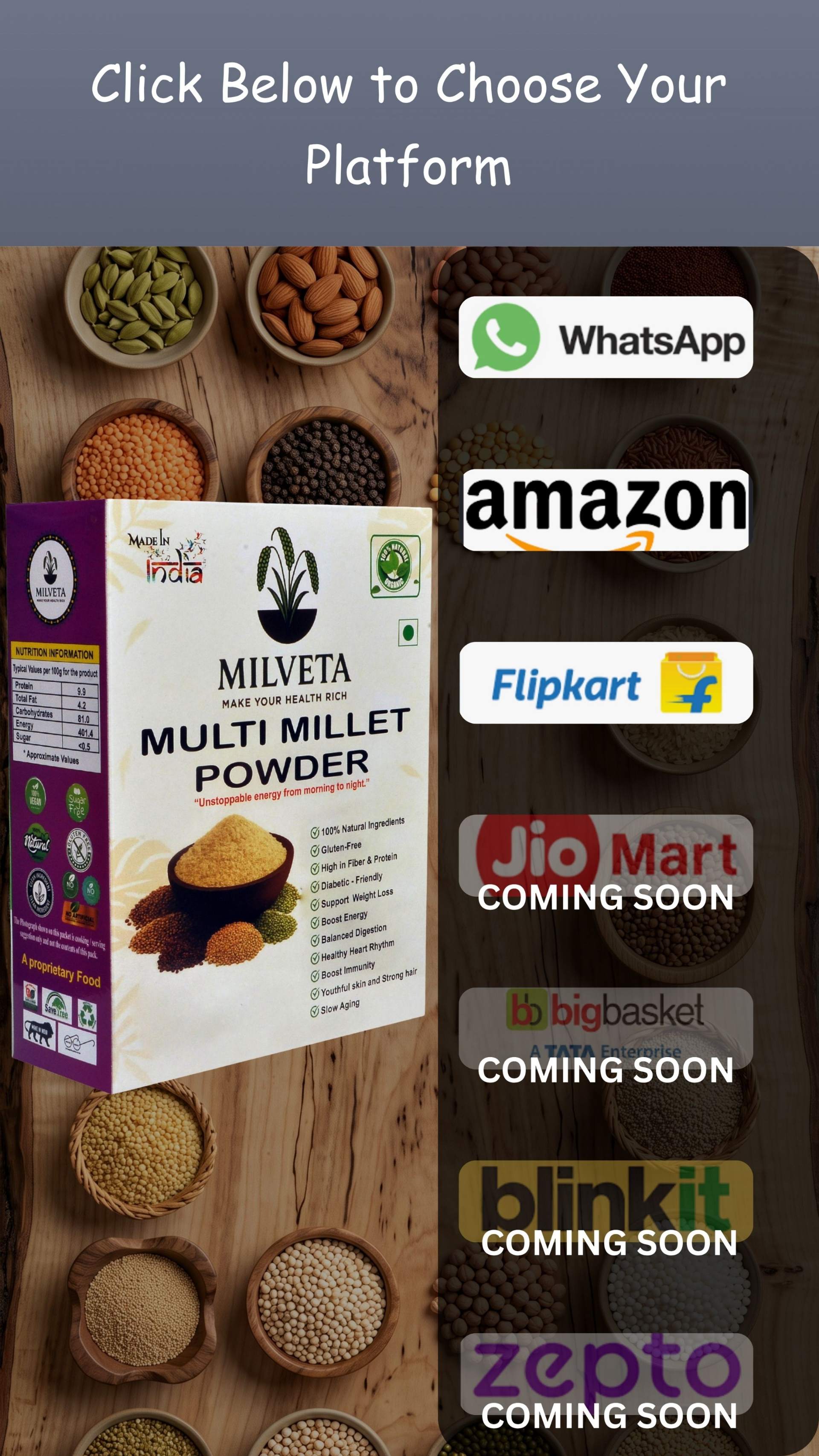 Milveta Shopping Platforms