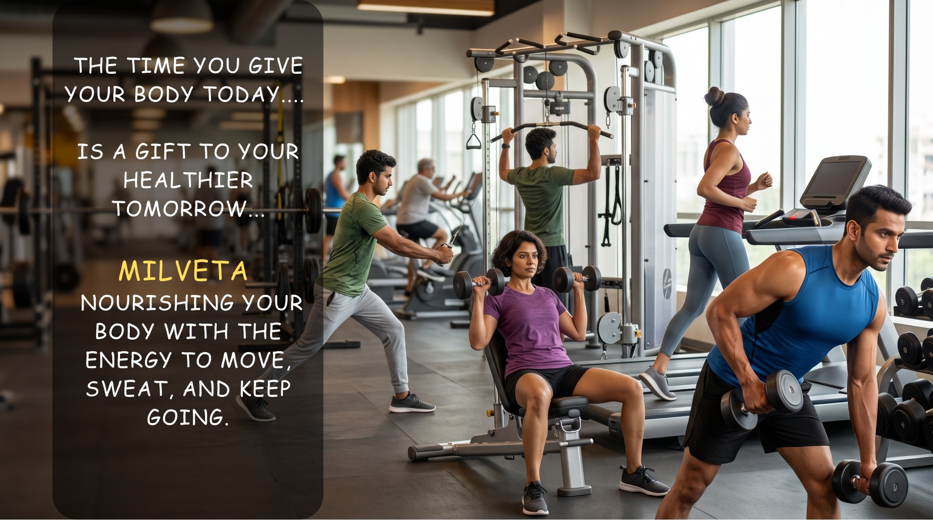 Fitness enthusiast working out